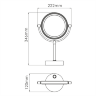 Зеркало косметическое WasserKRAFT K-1005BLACK с подсветкой, цвет черный