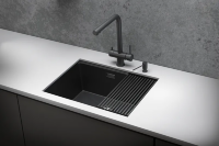 Мойка для кухни Granula Kitchen Space 6045U черный матовый, 60х44,5 см, прямоугольная