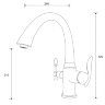 Смеситель для кухонной мойки ZORG Sanitary ZR 340 YF хром