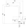 Смеситель для кухни  MELANA-F610304 Stello  нержавеющая сталь, с переключателем на фильтр