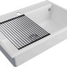 Комплект мойка кухонная Paulmark Stepia 80 из искусственного камня с ролл-матом Step PM117551-WH+R375-BS, белый