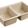 Мойка кухонная Paulmark Tandem 80/2 PM238150-QU из искусственного камня IT-Granit, кварц