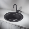 Мойка для кухни Granula 4801 черный, D48 см, круглая