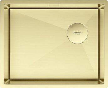 Мойка кухонная Paulmark Next Skew 54 Uni PM885444-LG из нержавеющей стали, светлое золото