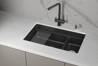 Мойка для кухни Granula Kitchen Space 7304iU шварц, 73х45 см, прямоугольная