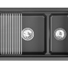 Мойка для кухни Granula Kitchen Space 7304iU шварц, 73х45 см, прямоугольная