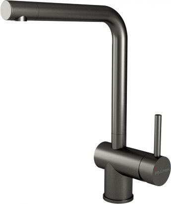 Смеситель Paulmark Spring Sp212067-GM для кухонной мойки, вороненая сталь