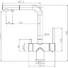 Смеситель Paulmark Serpentine Se213222-AN для кухонной мойки, антрацит