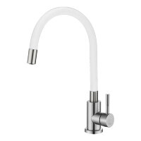 Смеситель для кухни  MELANA ELASTICO-F610401W, гибкий излив