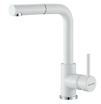 Смеситель Paulmark Kassel Ka214311-431TW для кухонной мойки, белый матовый