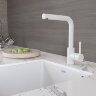 Смеситель Paulmark Kassel Ka214311-431TW для кухонной мойки, белый матовый