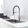 Смеситель Paulmark Gravity Starke Gr213888-BS для кухонной мойки, нержавеющая сталь