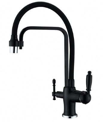 Смеситель для кухни под фильтр ZORG ZR 342-6 YF BLACK черный