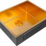 Мойка кухонная Paulmark Next 54 Uni PM215444-BG из нержавеющей стали, брашированное золото