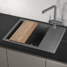 Мойка для кухни Granula Estetica 6202 графит, 62х50 см, прямоугольная
