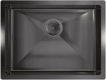 Мойка для кухни FLORACIO Steel (F.5844.GMD) DECOR Сталь воронёная