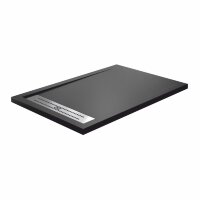 Душевой поддон WasserKRAFT Abens 20T35, прямоугольный 140x80x4 см, черный матовый