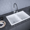 Мойка кухонная Paulmark Tandem 80/2 PM238150-WH из искусственного камня IT-Granit, белый