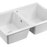 Мойка кухонная Paulmark Tandem 80/2 PM238150-WH из искусственного камня IT-Granit, белый