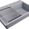 Комплект мойка кухонная Paulmark Stepia 80 из искусственного камня с ролл-матом Step PM117551-GRS+R375-BS, серый дым