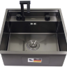 Комплект для кухни мойка и смеситель Hoffger Klape 5050 Black (Чёрный)