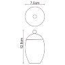 Косметическая емкость с крышкой WasserKRAFT Ruwer K-6779
