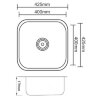 Мойка для кухни Zorg ZR 4040 нержавеющая сталь