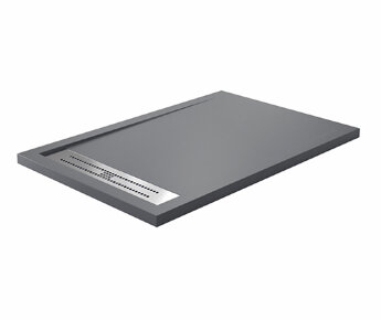 Душевой поддон WasserKRAFT Wiese 84T07, прямоугольный 120x90x4 см, серый матовый