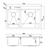 Кухонная мойка STEEL KITCHEN SKS 78-2-51-R GRAFIT