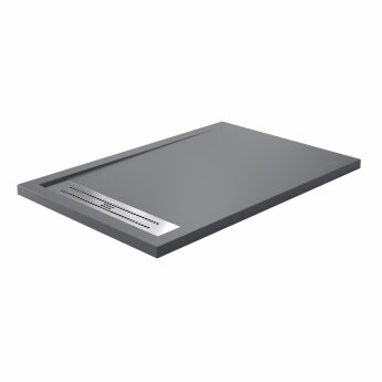 Душевой поддон WasserKRAFT Wiese 84T35, прямоугольный 140x80x4 см, серый матовый