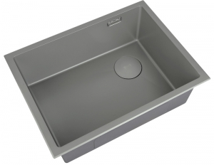Мойка для кухни ZORG LUX 5844 GUN GREY серый с накладкой