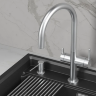 Смеситель для кухни Granula Kitchen Space 8274 нержавеющая сталь, подключение к фильтру