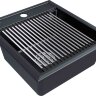 Комплект мойка кухонная Paulmark Stepia 45 из искусственного камня с ролл-матом Step PM114651-BLM+R375-BS, черный металлик