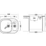 Кухонная мойка  Ukinox Галант GAP620.480 15GT8K 1R