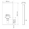 Пристенный модуль инсталляции Wasserkraft Naab 86BDT.050.WH