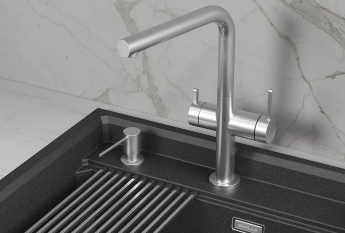 Смеситель для кухни Granula Kitchen Space 8276 нержавеющая сталь, подключение к фильтру