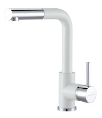 Смеситель Paulmark Kassel Ka214311- 431 для кухонной мойки, белый матовый