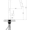 Смеситель для кухни Longran Techno LM2183 BL/GD Black Gold