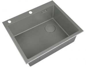 Мойка для кухни ZORG LUX 5951 GUN GREY серый с накладкой