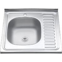 Мойка  MELANA 6060 L 0,6/160 накладная прямоугольная с сифоном (015 t L *10)