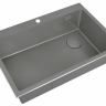 Мойка для кухни ZORG LUX 7551 GUN GREY серая с накладкой