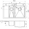 кухонная мойка ZorG R 5178-2-R нержавеющая сталь