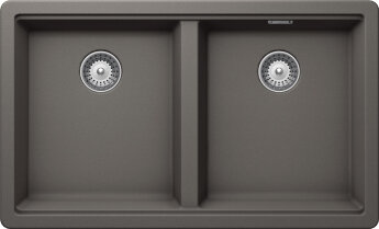 Кухонная мойка SCHOCK Greenwich 80-2, серебристый камень (701069)